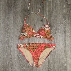 J.Crew paisley floral swimsuit bikini summer size small two piece set